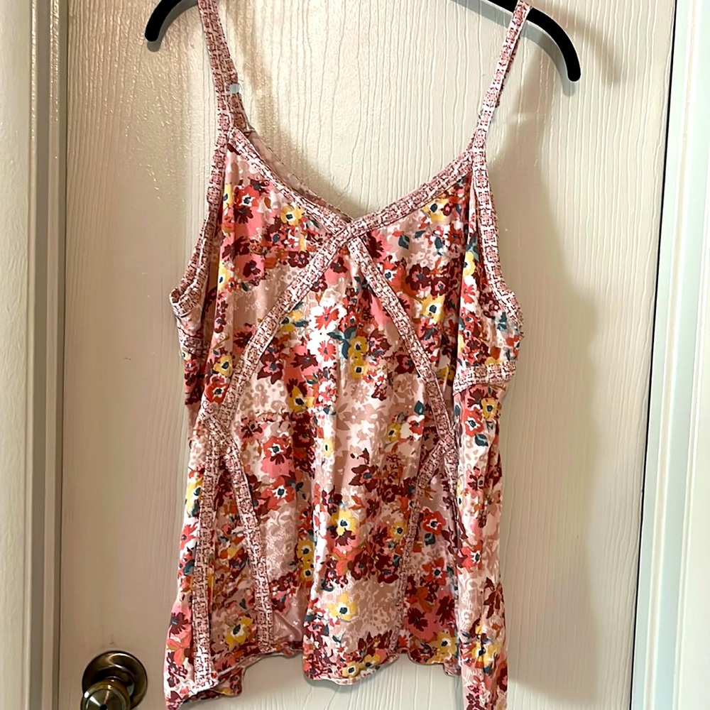 Floral Lattice Tank Top